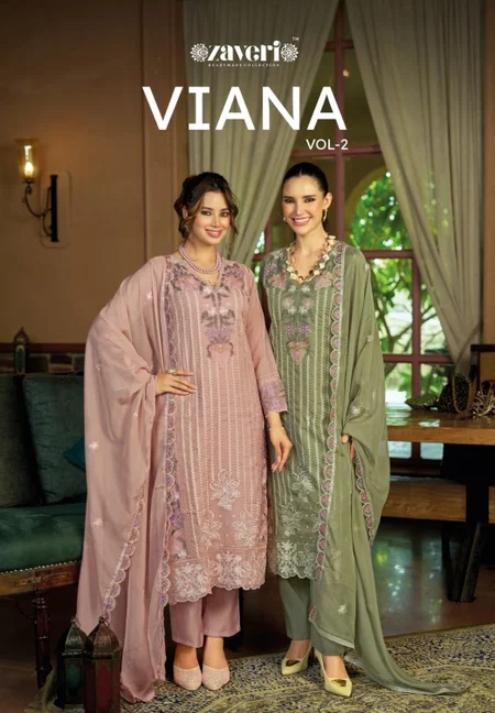 Viana Vol 2 By Zaveri Organza Readymade Designer Suits
